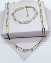 Load image into Gallery viewer, 18k Gold Filled Long Open Paper Clip SetWholesale Jewelry Supplies
