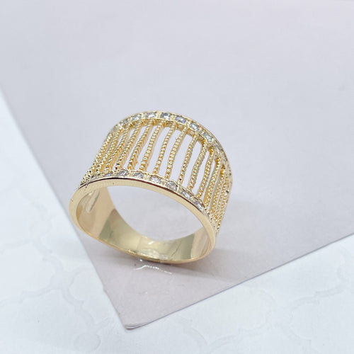 18k Gold Filled See-Thru Wide Ring
