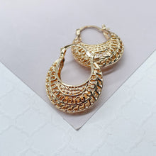 Load image into Gallery viewer, 18k Gold Filled Thick Hollow See-Through Hoops
