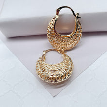 Load image into Gallery viewer, 18k Gold Filled Thick Hollow See-Through Hoops
