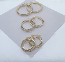 Load image into Gallery viewer, 18k Gold Filled Large Sharpe Edged Plain  Hoop EarringsWholesale Jewelry Supplies
