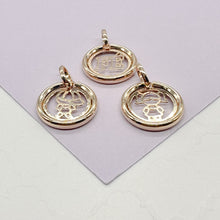 Load image into Gallery viewer, 18k Gold Filled Small Circle See Through Pendants
