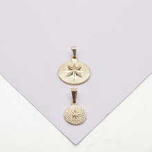 Load image into Gallery viewer, 18k Gold Filled Northern Star Medal Pendant
