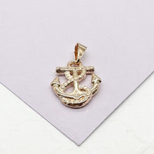 Load image into Gallery viewer, 18k Gold Filled Plain Anchor With Rope Pendant
