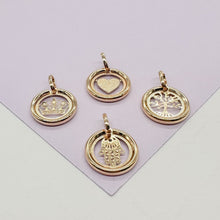 Load image into Gallery viewer, 18k Gold Filled Small Circle See Through Pendants
