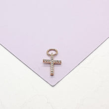 Load image into Gallery viewer, 18k Gold Filled Micro Pave Cross Pendant
