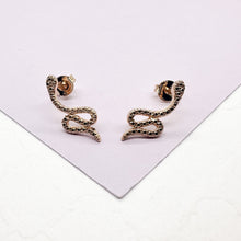 Load image into Gallery viewer, 18k Gold Filled Plain Snake Stud Earring
