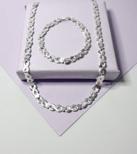 Load image into Gallery viewer, Silver Filled Flat Silver Infinity Set
