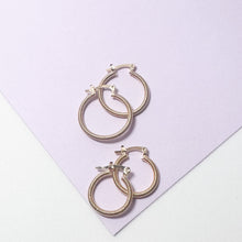 Load image into Gallery viewer, 18k Gold Filled Thin Twisted Hoop Earrings in 2 Sizes
