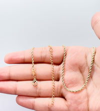 Load image into Gallery viewer, 18k Gold Filled 1.5mm Dainty Rope Chain
