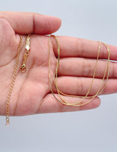 Load image into Gallery viewer, 18k Gold Filled 3 In 1 Flat Snake Link Chain
