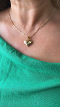 Load image into Gallery viewer, 18k Gold Filled Small curvy Puffy Heart Pendant, Available in Silver
