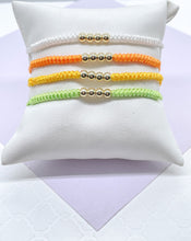 Load image into Gallery viewer, Colorful Braided Adjustable Bracelet With 18k GoldFilled Bead Charms
