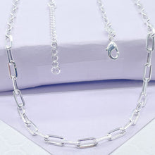 Load image into Gallery viewer, Silver Filled 16 Inch Paper Clip Chains Available in 3 Sizes
