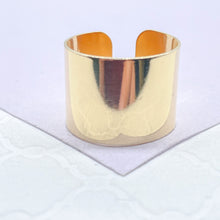 Load image into Gallery viewer, 18k Gold Filled Plain Thin, Wide Adjustable Ring
