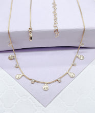 Load image into Gallery viewer, 18k Gold Filled Dainty Tear Drop Charm And Cz Stone Choker

