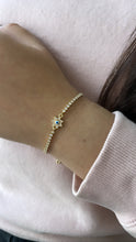 Load image into Gallery viewer, 18k Gold Filled Blue Evil Eye Tennis Adjustable Bracele, 3 Styles Available
