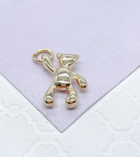 Load image into Gallery viewer, 18k Gold Filled Plain Small Dainty Chubby Bear Pendant
