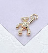 Load image into Gallery viewer, 18k Gold Filled Plain Small Dainty Chubby Bear Pendant
