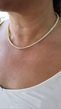 Load image into Gallery viewer, 18k Gold Filled Square Cut Tennis Chain Choker
