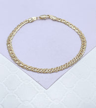 Load image into Gallery viewer, 18k Gold Filled 4mm Unisex Smooth Double Cuban Link Bracelet
