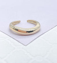 Load image into Gallery viewer, Adjustable Plain 18k Gold Filled Dainty Dome Ring
