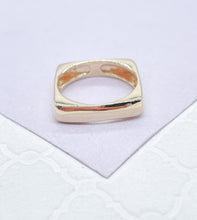 Load image into Gallery viewer, 18k Gold Filled Minimalist Plain Smooth Square Ring
