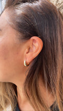 Load image into Gallery viewer, 18k Gold Filled Oval Shape Smooth Plain Huggie Hoop Earring Available in 2 Sizes
