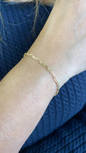 Load image into Gallery viewer, 18k Gold Filled Dainty Smooth Paperclip Bracelet Availbe in 3 Sizes
