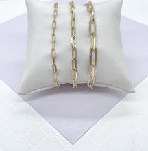 Load image into Gallery viewer, 18k Gold Filled Dainty Smooth Paperclip Bracelet Availbe in 3 Sizes
