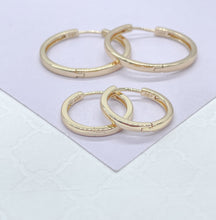 Load image into Gallery viewer, 18k Gold Filled Ultra Thin Small Plain Sharp Edged Huggie-Hoop Earrings, Daily Jewlery, Gifts for her, Birthday Gift, Dainty Hoops
