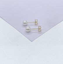 Load image into Gallery viewer, 18k Gold Filled Baby Simulated Pearl Stud Earrings Jewelry Making Supplies, Dainty Studs, Small Stud, Pearl Jewlery

