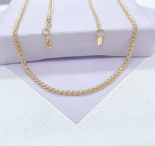 Load image into Gallery viewer, 18K Gold Filled 2mm Wheat Link Tube ,Daily Jewlery, Dainty Necklace,
