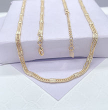Load image into Gallery viewer, 18k Gold Filled Specialty Chain, 3 in 1 Interspeed Choker Necklace, Dainty Choker, Wedding Gift, Dainty Necklace, For Her, Minimalist Choker
