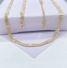 Load image into Gallery viewer, 18k Gold Filled Specialty Chain, 3 in 1 Interspeed Choker Necklace, Dainty Choker, Wedding Gift, Dainty Necklace, For Her, Minimalist Choker
