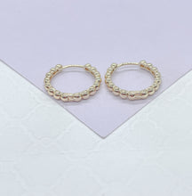 Load image into Gallery viewer, 18k Gold Filled Tiny 2mm Large Dainty Hoop Earring
