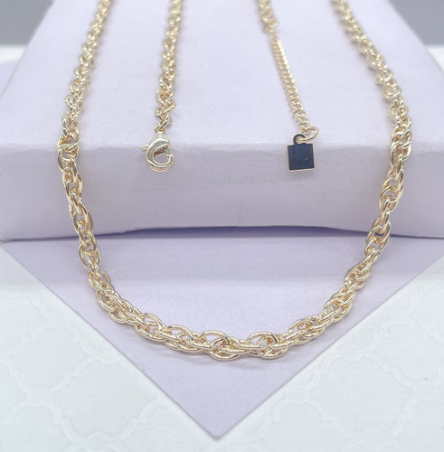18k Gold Filled, Puffy Dainty Wheat Chain Choker, Dainty Necklace, Statement Necklace