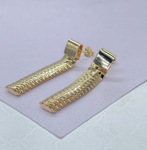 18k Gold Filled Dangling Snake Link Earring, Minimalist Earrings, Gifts for her, Dainty Earrings