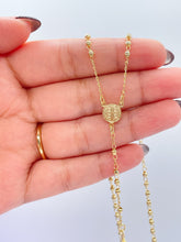 Load image into Gallery viewer, 18k Gold Filled Dainty Bead Fashion Rosary Necklace
