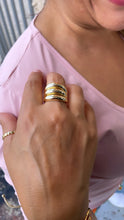 Load image into Gallery viewer, 18k GoldFilled Adjustable Chunky 3-Rowed Dome Ring
